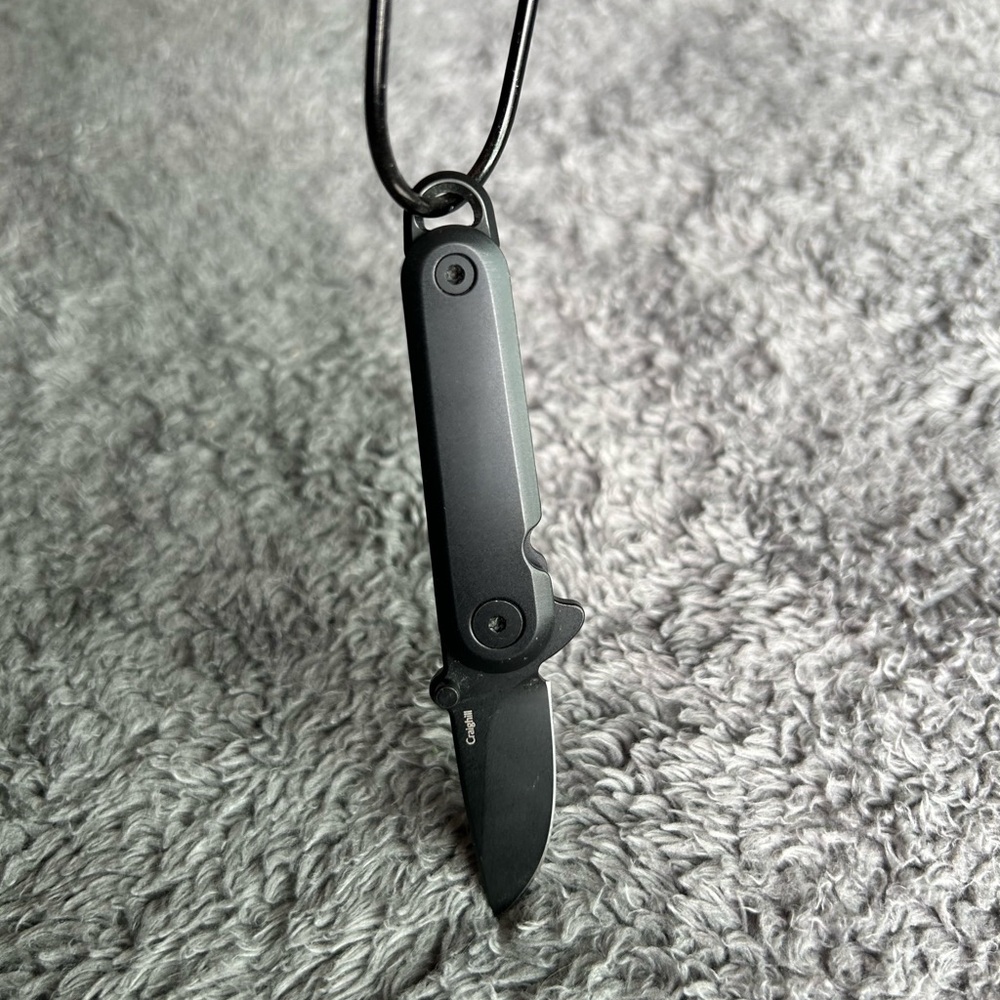 CRAIGHILL EDC Blackout Bundle Lark Knife + Wilson Keyring in Vapor Black